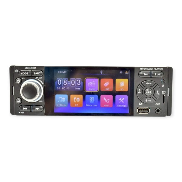 Rádio 1 din JSD3001 com mp3 e mp4 playtek