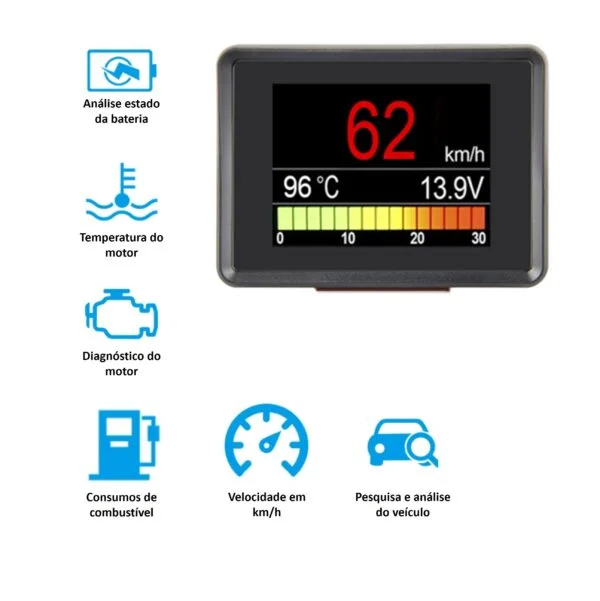 Computador de bordo para OBD 2 playtek