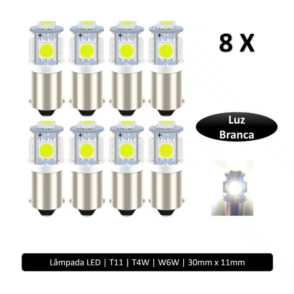 Lâmpada LED BA9S T11 T4W W6W da Playtek