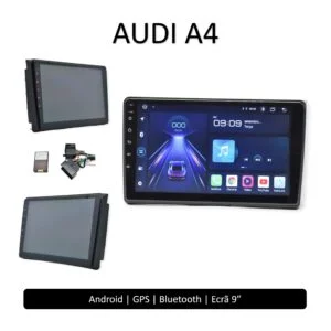 Rádio 2 din android para o Audi A4 da PLAYTEK