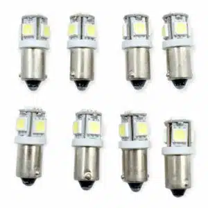 8 unidades Lâmpada LED BA9S T11 T4W W6W