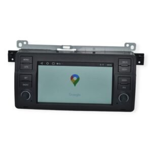 google maps do Imagem do Rádio BMW e46 mostrando a funcionalidade Carplay em ação