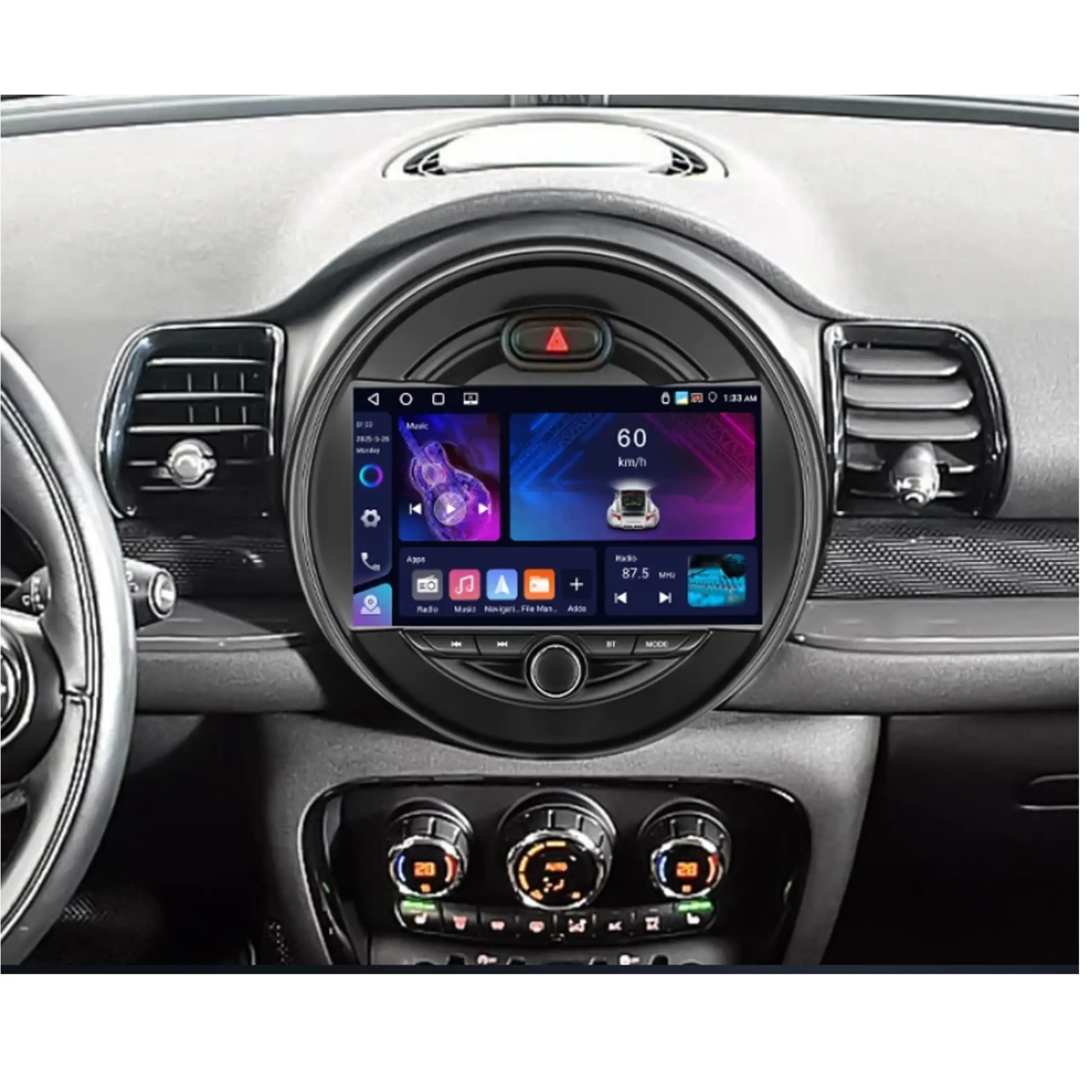 Radio-Android-Mini-Cooper-F55-F56-F57-playtek-012 navegação gps no ecrã carplay sem fios mini cooper