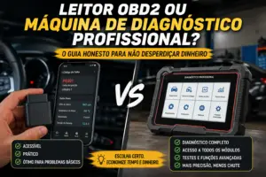 Leitor OBD2 ou Máquina de Diagnóstico Profissional