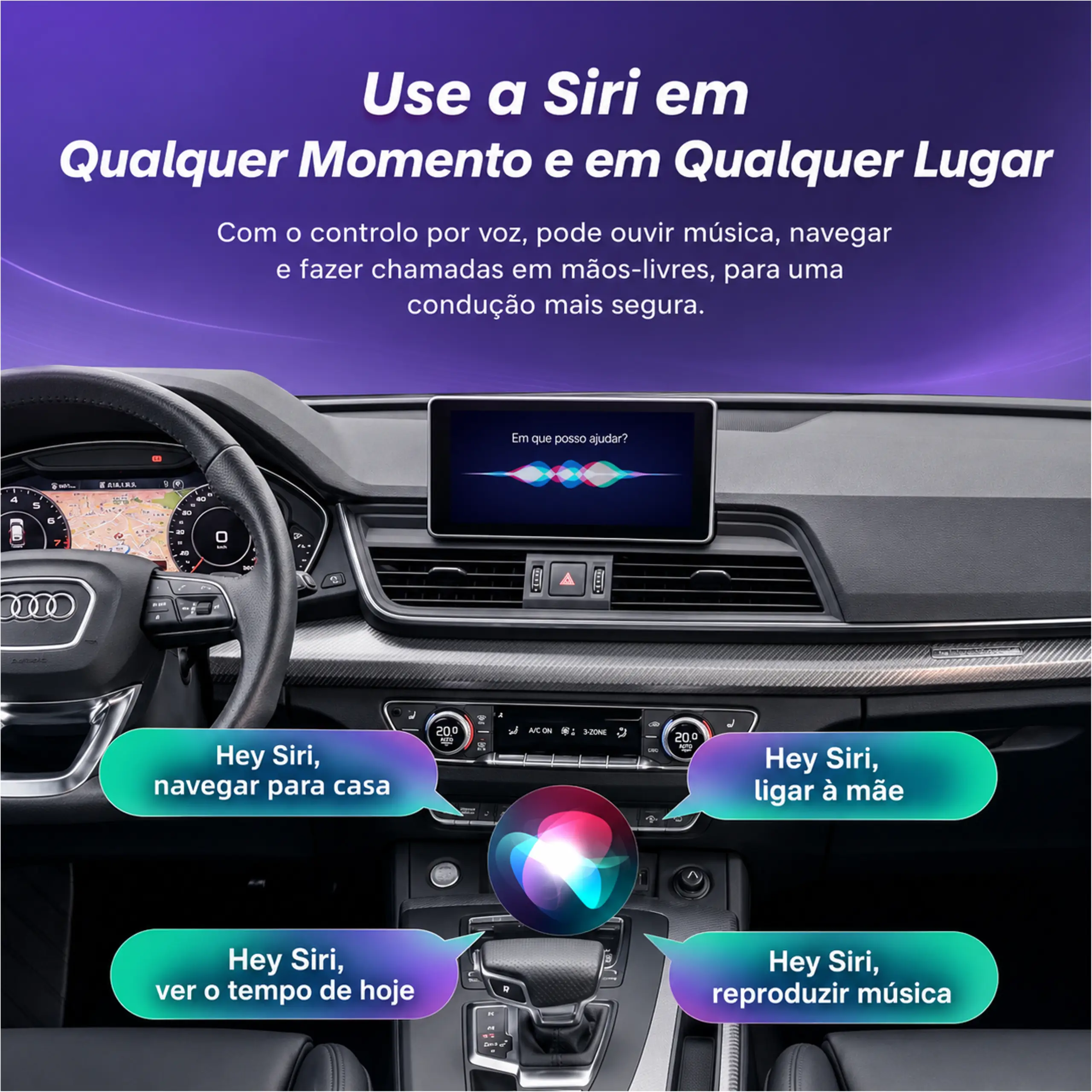 Audi-A4L-A5-S5-Q5L-Q7-carplay-amdroid-playtek-012 Funções módulo carplay no audi