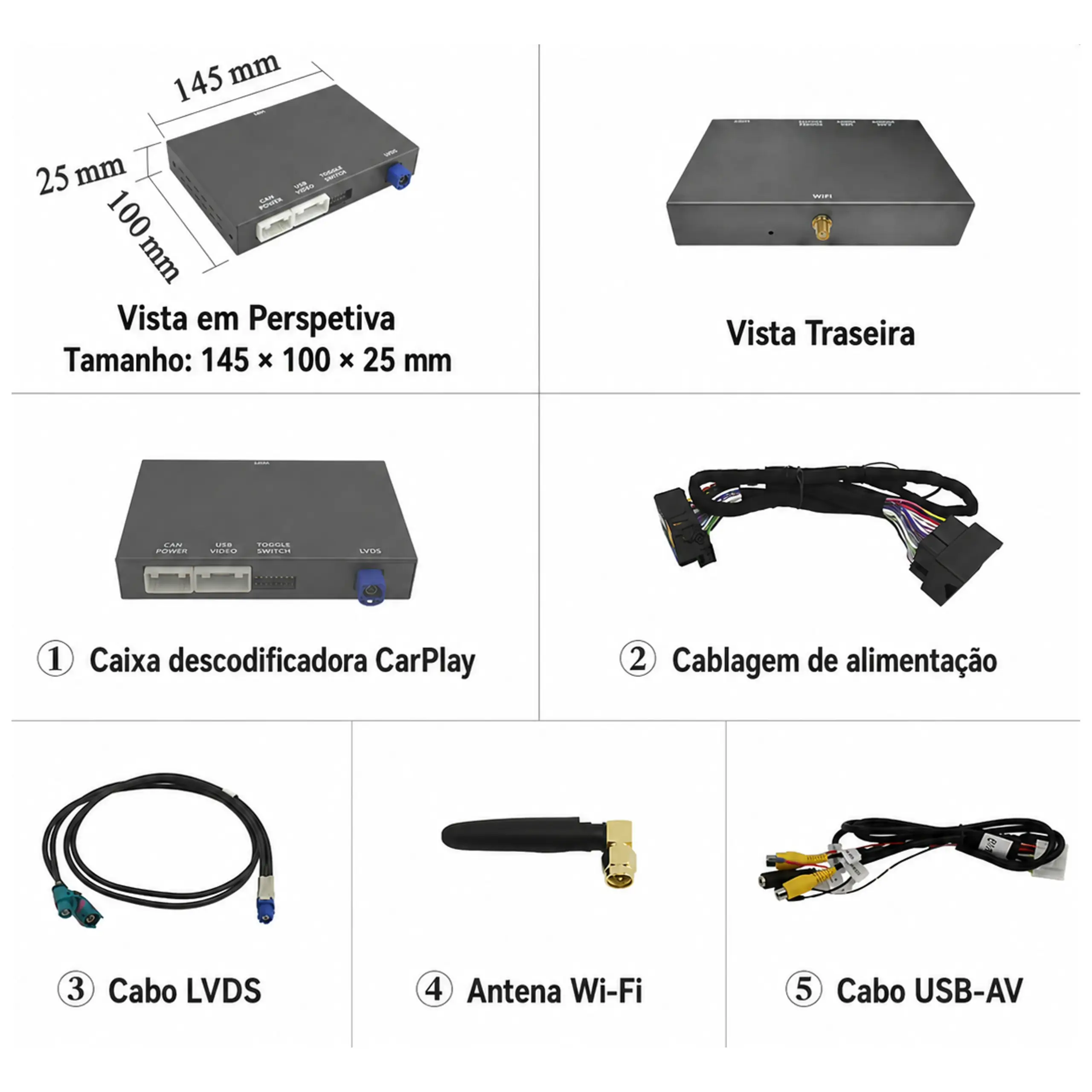 Audi-A4L-A5-S5-Q5L-Q7-carplay-amdroid-playtek-014 Módulo Wireless CarPlay Android Auto BONROAD para Audi A4L A5 S5 Q5L Q7