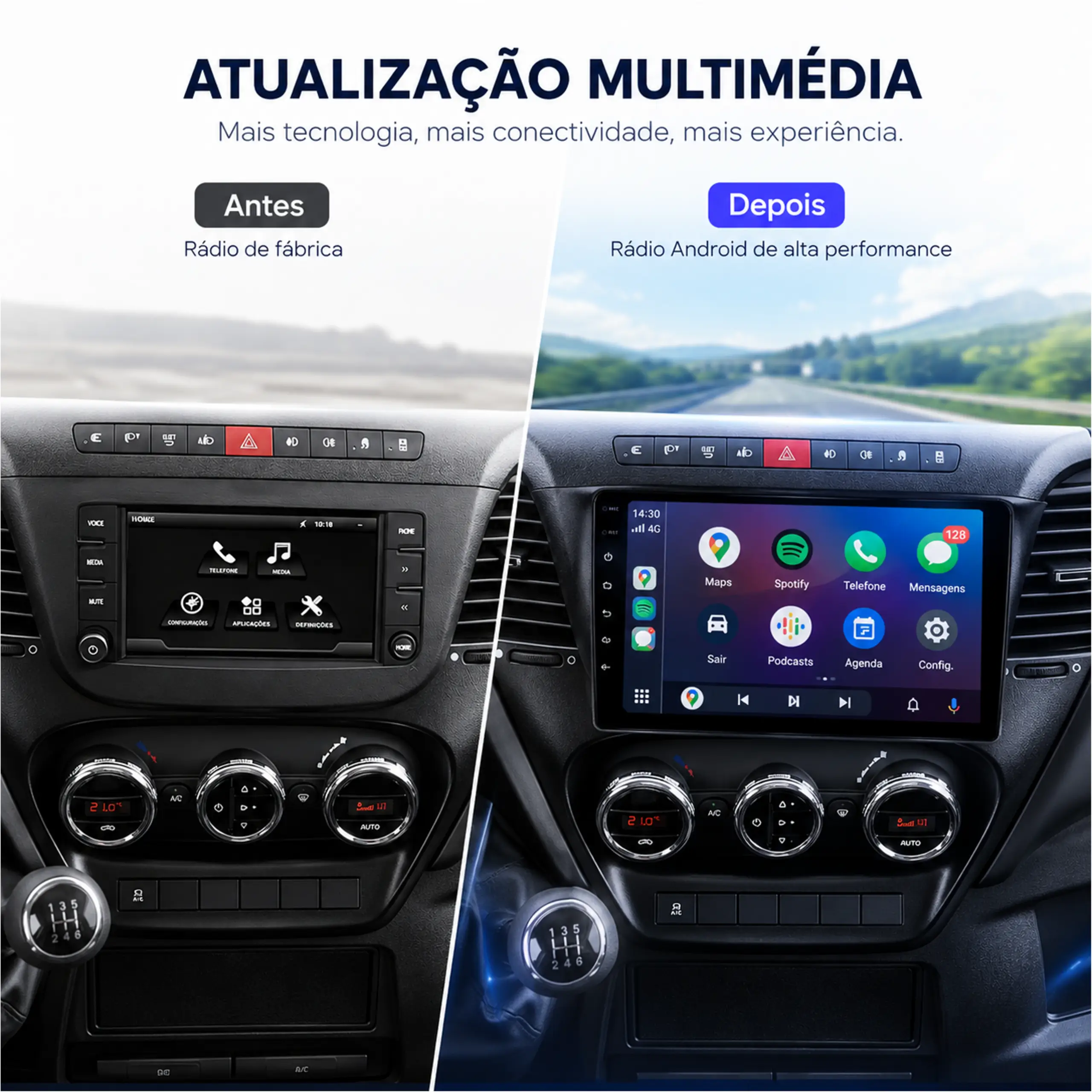 IVECO-Daily-carplay-android-auto-gps-playtek-002 instalação Auto rádio Android Iveco Daily