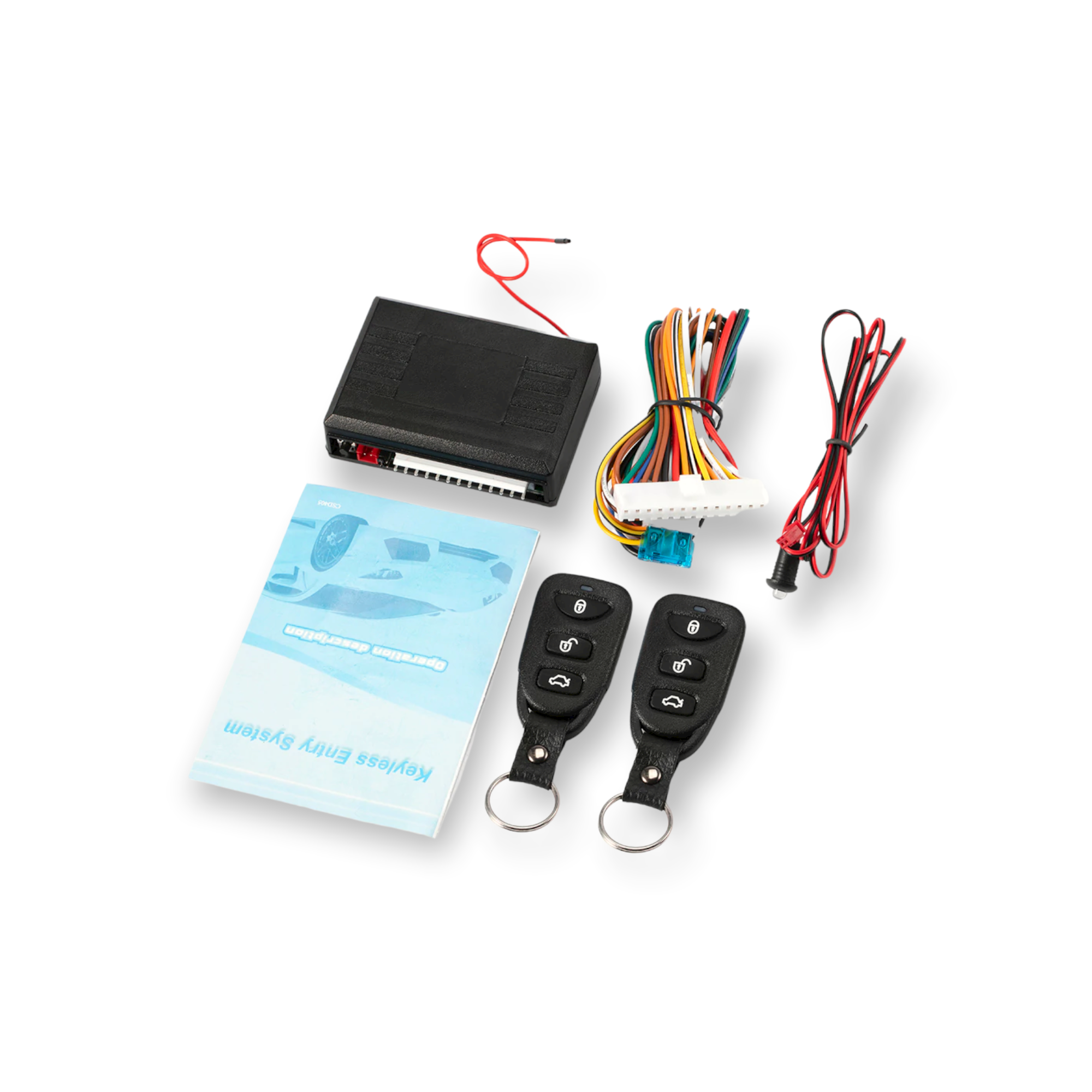 Alarme carro com controlo do fecho central + 2 comandos
