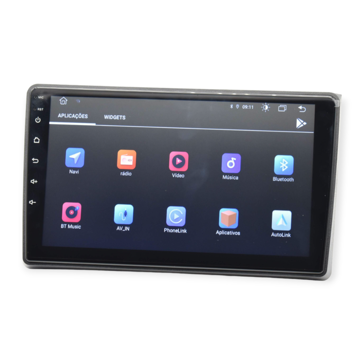 rádio 2 din android de 9 polegadas para audi a4 - playtek