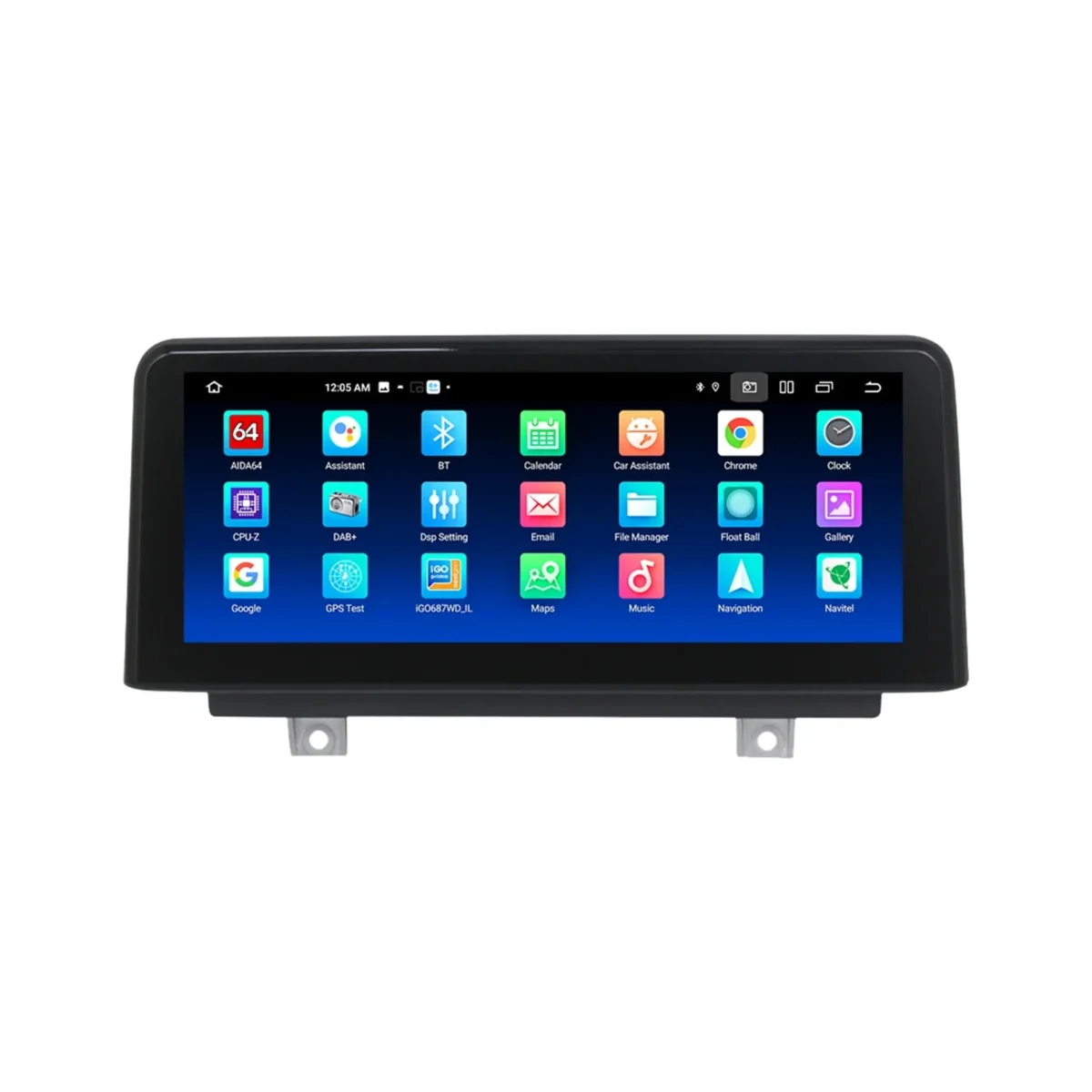 Menu do autorrádio Android 14 para BMW Série 3 e Série 4 com ecrã 10,25 polegadas e CarPlay