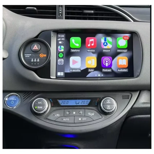Autorrádio Android para Toyota Yaris 2012-2017 | Apple CarPlay & Android Auto Sem Fios | Ecrã 9'' IPS, GPS, DSP