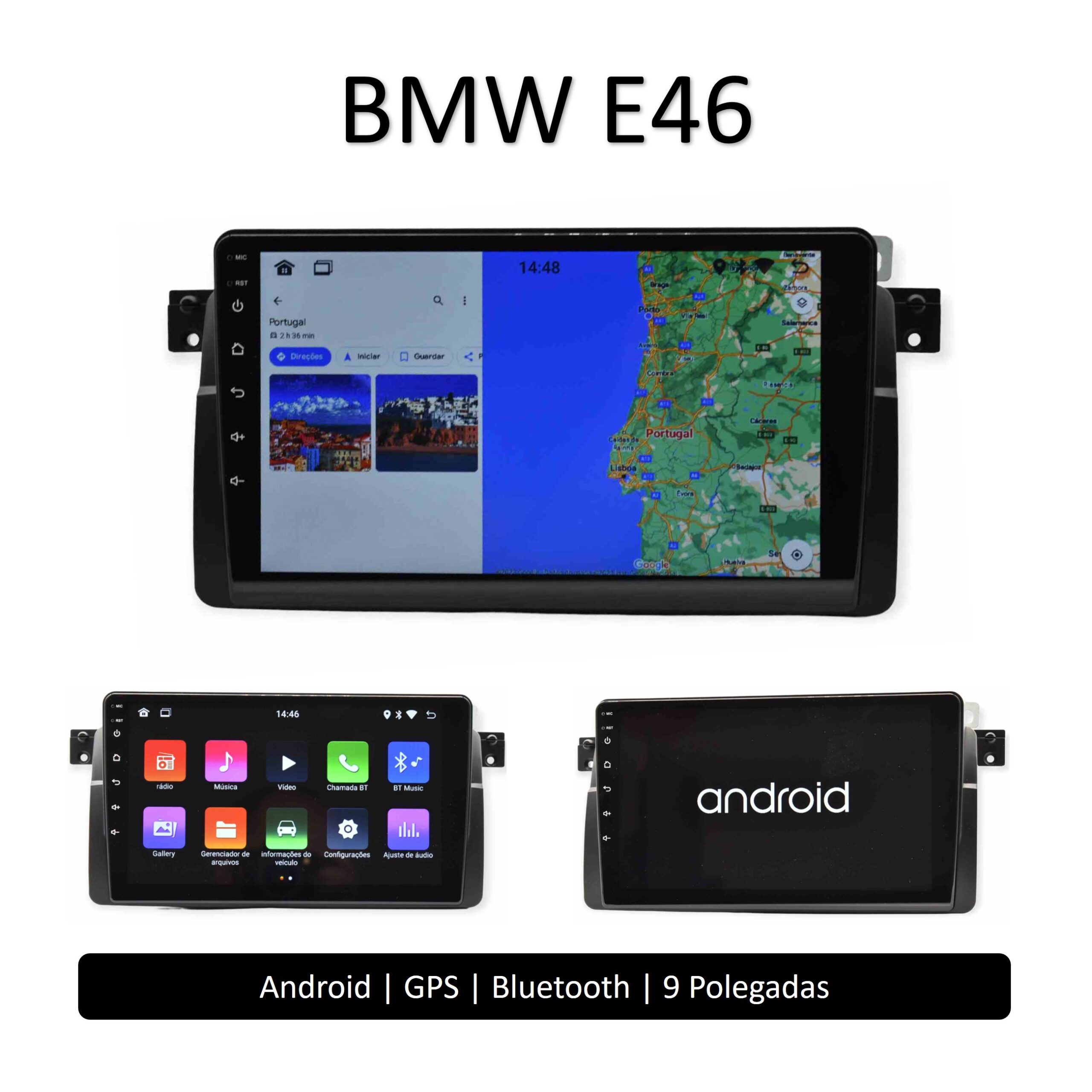 BMW E46 Rádio Android de 9 Polegadas - WiFi GPS