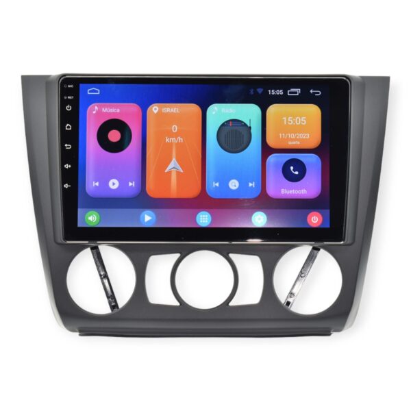 BMW Série 1 Rádio 2 DIN Android CarPlay e Android Auto - E81 E82 E87 E88 ano de 2004 a 2012
