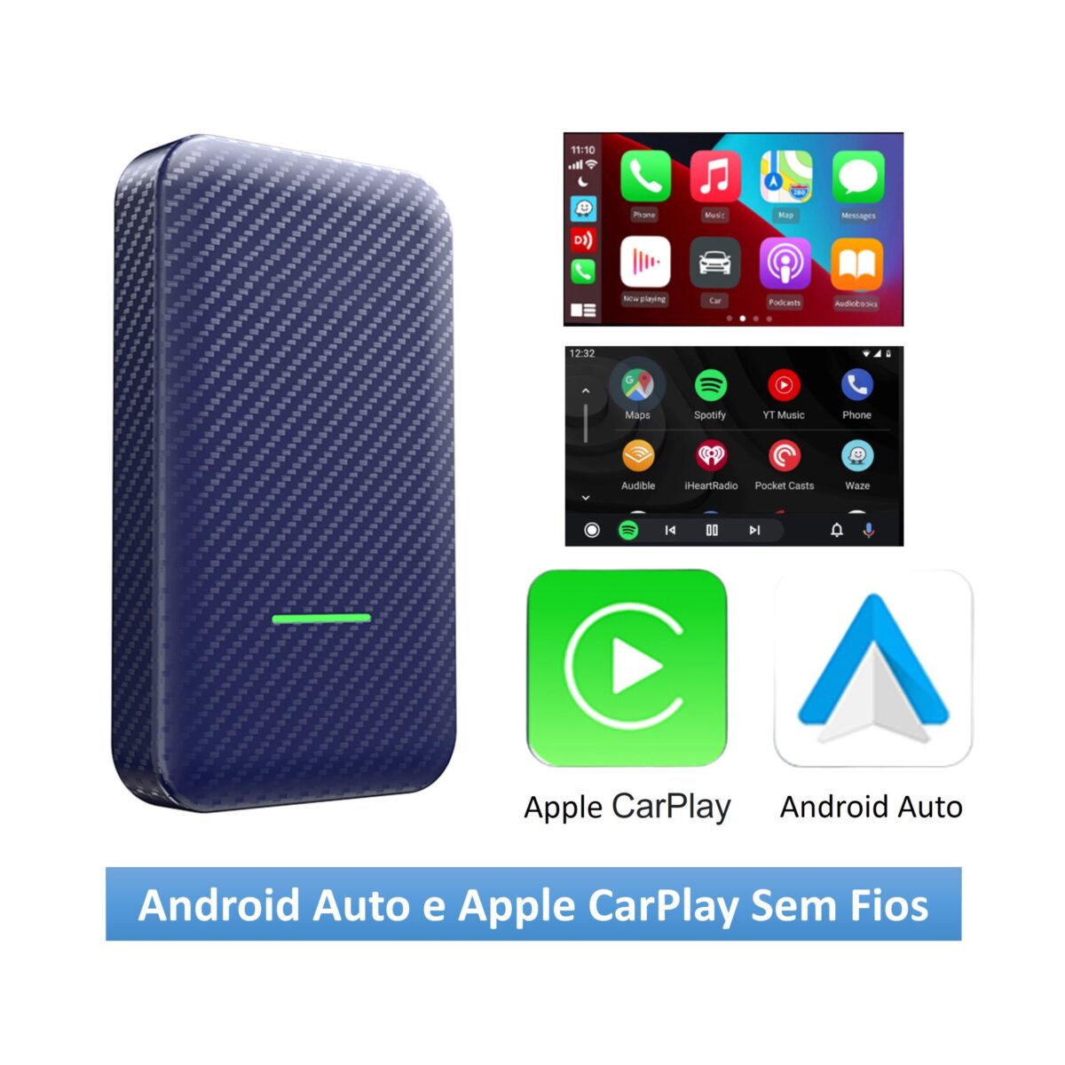 Apple carplay e android audo wireless