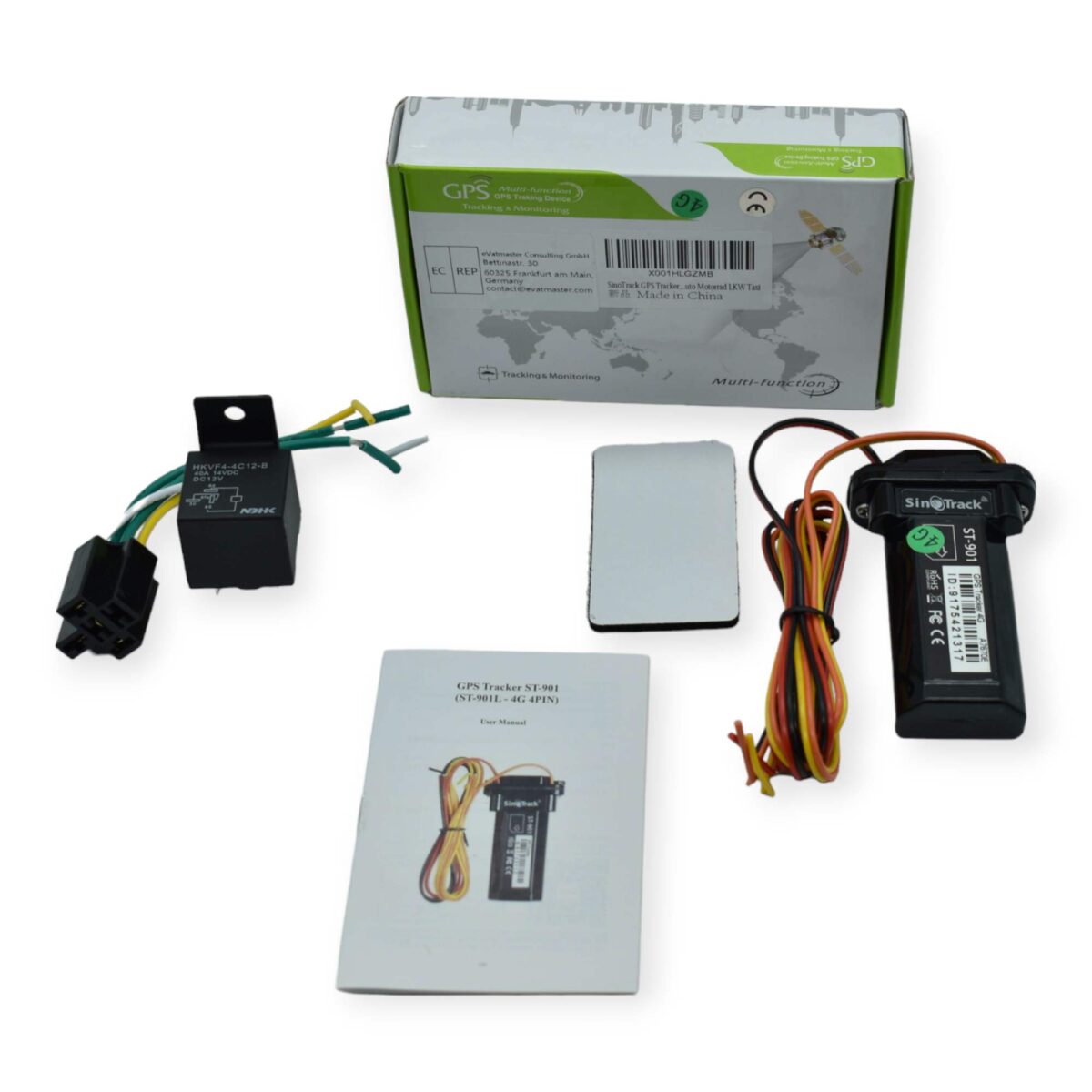 GPS Rasreador Carro Sinotrack ST-901 com caixa e relé