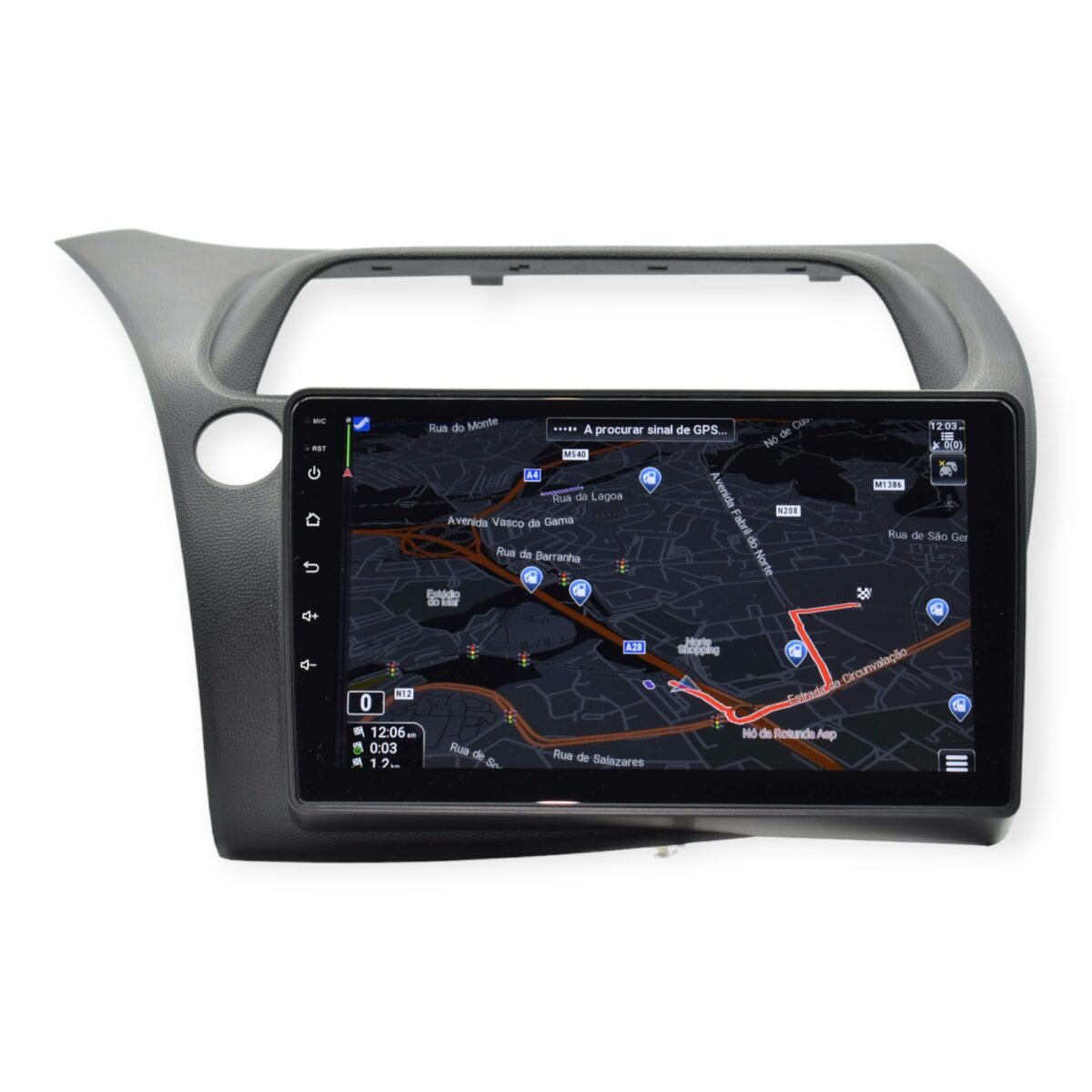 mapas gps rádio 2 din android honda civic hatchback