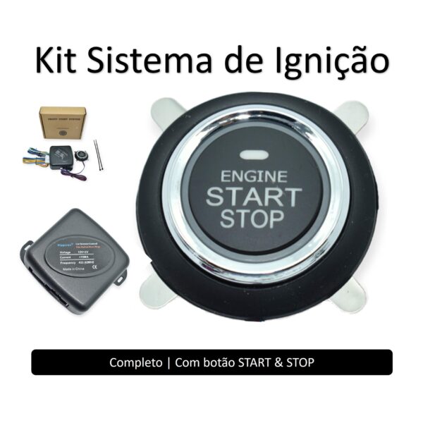 Kit de botão de ignição Start e Stop - Com módulo de controlo