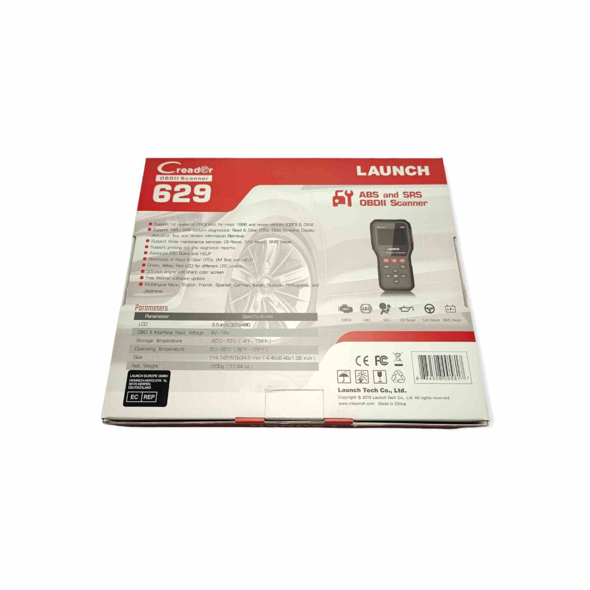 caixa MÁQUINA DIAGNÓSTICO launch cr629 OBD2 PLAYTEK