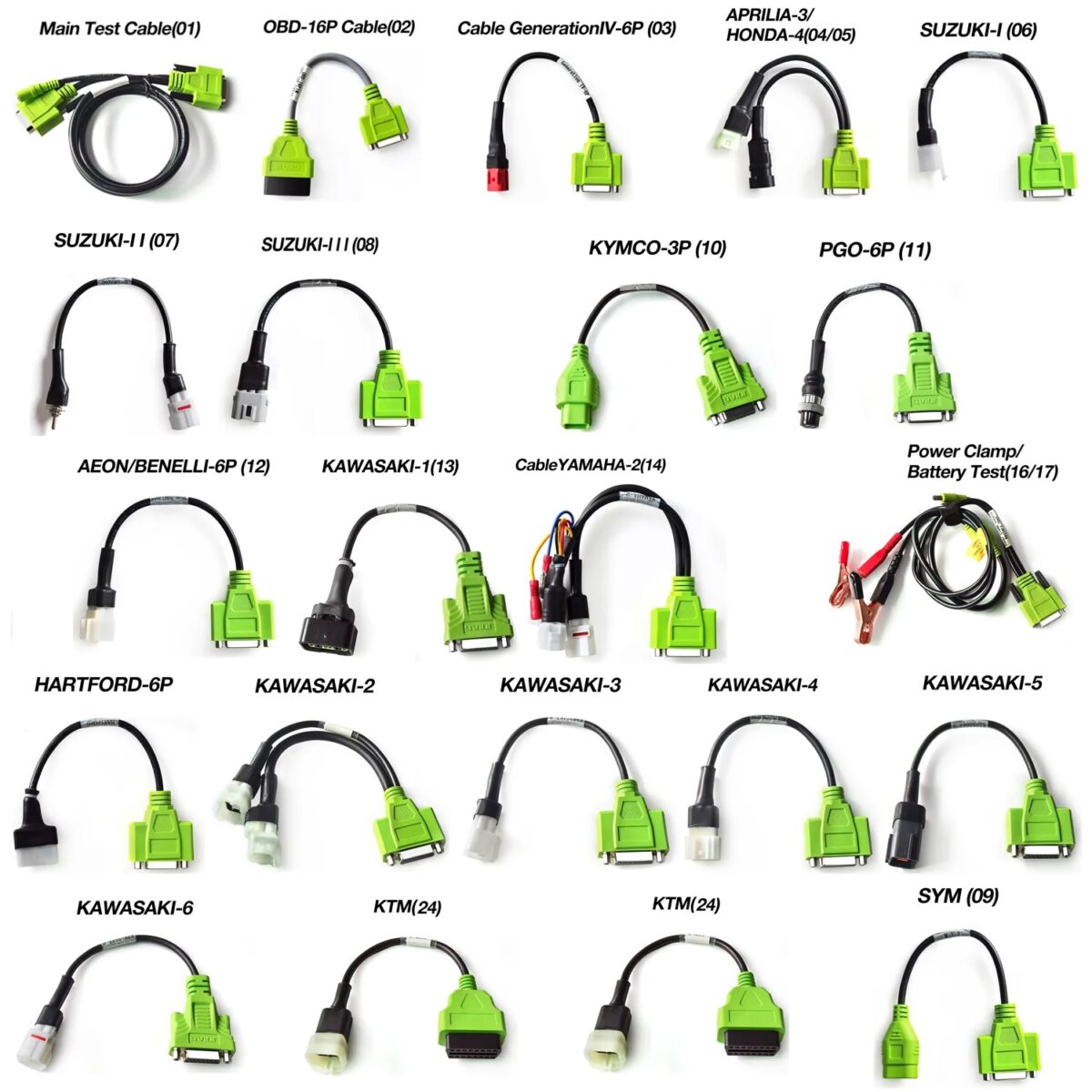 Máquina de Diagnóstico para Mota – Diagnóstico profissional moto OBD com Kit de Cabos — imagem 26