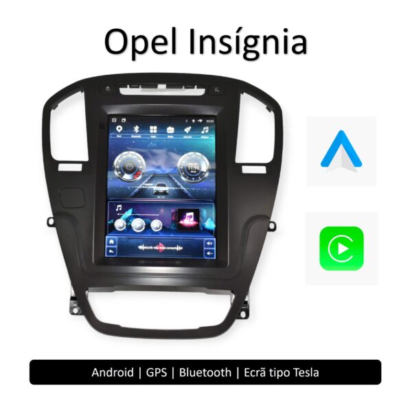 Opel Insignia Rádio Android Carplay com Ecrã Estilo Tesla de 9.7 Polegadas 2009-2013