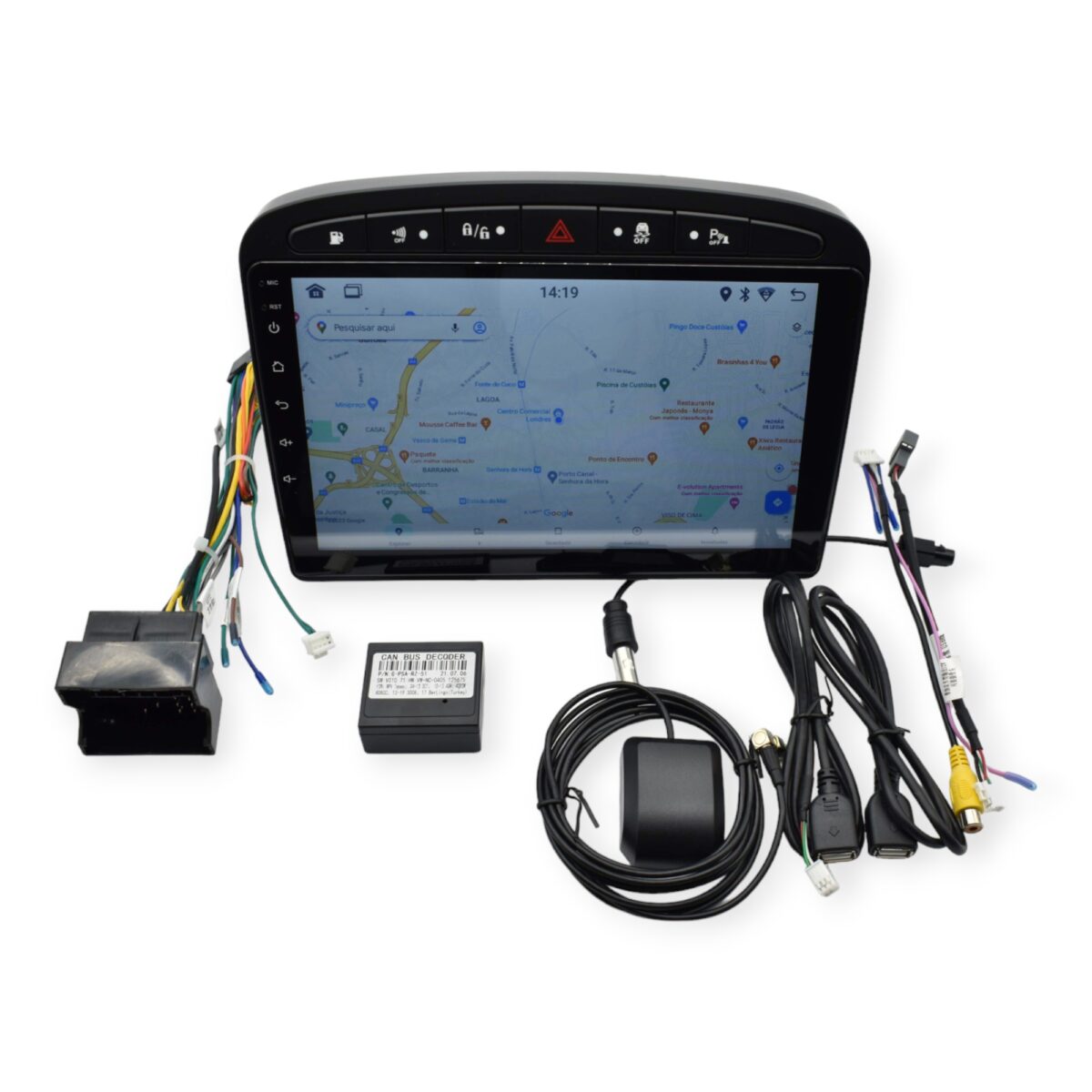 fichas do radio 2 din android peugeot 308 408