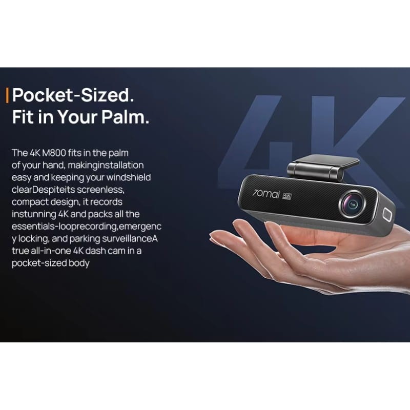 70mai M800 Dashcam 4K HDR – imagem 2