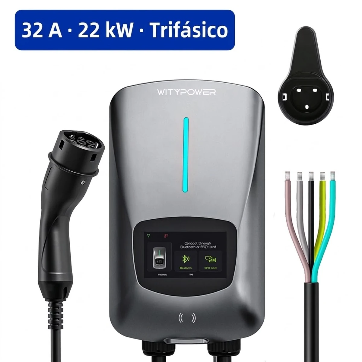 WityPower ACH-FE22 wallbox 22 kW trifásica Tipo 2