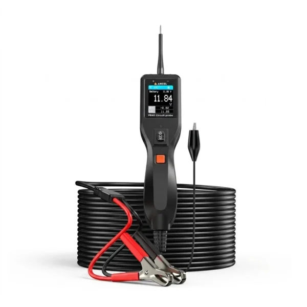 Ancel PB50 – Testador de Circuitos Automóvel 12 V / 24 V 4 em 1 com Ecrã LCD e Lanterna