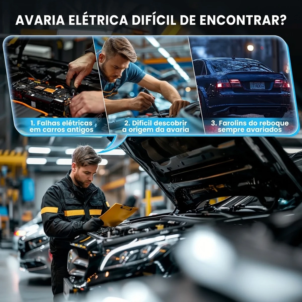 Ancel PB50 para diagnosticar o sistema elétrico de carros usados