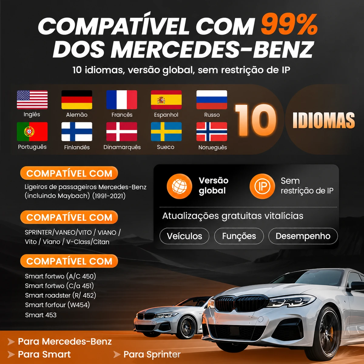 Ancel BZ700 compatível com 99% dos Mercedes-Benz
