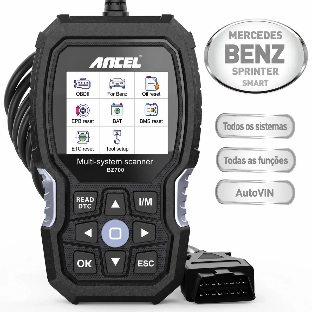Ancel BZ700 conteúdo da embalagem