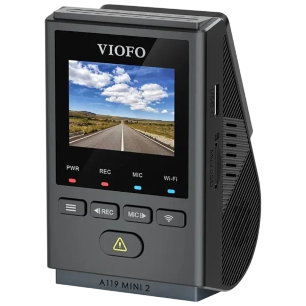 VIOFO A119 Mini 2 Dashcam 2K 60 fps – Câmara de Bordo Compacta com Sensor STARVIS 2, GPS e Wi-Fi 5 GHz